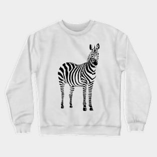 Black shapes forming a Zebra Crewneck Sweatshirt